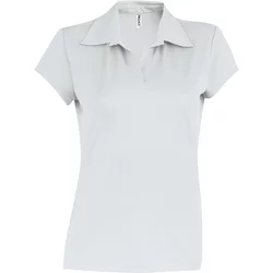 Women's Short-Sleeved Sport Polo Shirt Proact Blanc