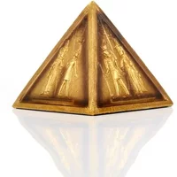 Objet décoratif pyramide dorée hiéroglyphe Puckator