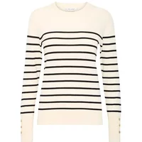 Women's striped crew neck sweater Pulz Jeans Sara