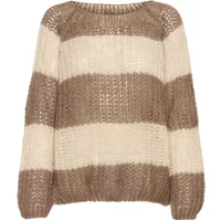 Striped round neck long sleeve jumper for women Pulz Jeans Peyton