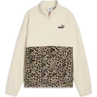 Women's casual half-zip crew neck jumper Puma Graphic