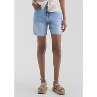 Women's Mom Fit Denim Bermuda Shorts QS