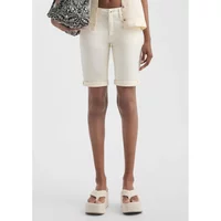 Women's Slim Fit Denim Bermuda Shorts with Five Pockets QS
