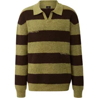 Thick Knit Polo Collar Sweater QS