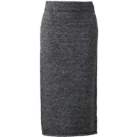 Women’s Fitted Midi Skirt in Marled Knit QS