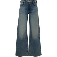 Jeans Wide Leg fünf Taschen roher Saum Damen QS Catie