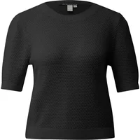 Short Sleeve Structured Pullover with Round Neck Women QS Regular Fit