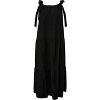 Lange Leinenmix Kleid mit Schleife für Damen QS