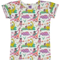 Damen T-Shirt Raspberry Republic Dino Riders Rainbow