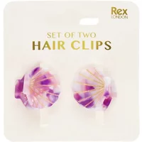 Mini hair clips for girls Rex London Seashells (x2)