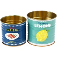 Metal storage box Rex London Citron Et Harissa (x2)