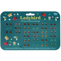 Childrens' ladybird stick-on earrings Rex London (x30)