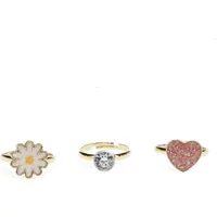 Sparkling ring on heart card for kids Rex London (x3)