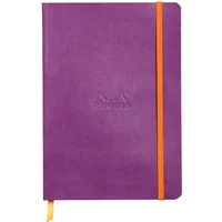 Zachte A5 schrift 160 gelinieerde pagina's met elastische sluiting Rhodia