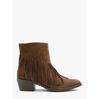 Fringed suede ankle boots for women Ryłko Leyla