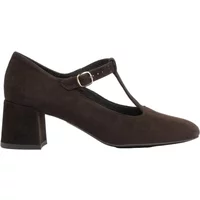 Damen Wildleder T-Riemchen Pumps Ryłko