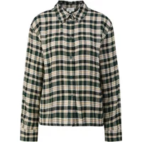 Checked Blouse Shirt with Ruffles at the Back for Women s.Oliver