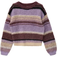 Gestreifter Pullover mit Faux-Fur-Effekt für Mädchen s.Oliver