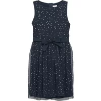 Kurzes Kleid mit Allover-Druck und Bindegürtel Mädchen s.Oliver