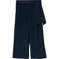 Weit geschnittene Viskose-Crêpe-Hose mit Bindegürtel für Mädchen s.Oliver