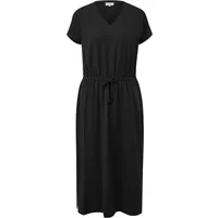 Midi-Kleid aus Baumwollmix mit Kordelzug und V-Ausschnitt für Damen s.Oliver