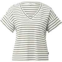 Gestreifter Interlock-Jersey V-Ausschnitt T-Shirt für Damen s.Oliver