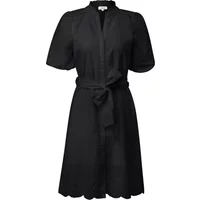 Kurzes Baumwollkleid mit englischer Stickerei und Volantkragen Damen s.Oliver