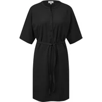 Strukturierte Jersey-Kleid mit Gürtel und Knopfleiste Damen s.Oliver