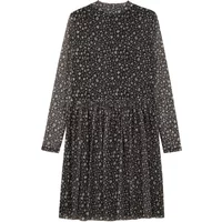Kurzes Mesh-Kleid mit ganzflächigem Druck und Raffung Mädchen s.Oliver