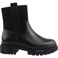 Leder-Optik Stiefel mit Logo Damen s.Oliver