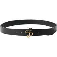 Leder-Gürtel mit goldenem Markenlogo auf der Schnalle Damen Salsa Jeans