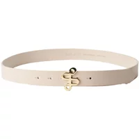 Leder-Gürtel mit goldenem Markenlogo auf der Schnalle Damen Salsa Jeans