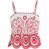 Women's Embroidered English Broderie Vest Salsa Jeans