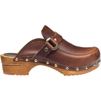 Damen-Clogs Sanita Wood-Lillen