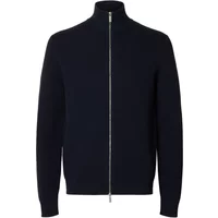 Knitted zip sweater Selected Dane