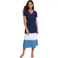 Long summer dress with short sleeves for women Selmark Complementos