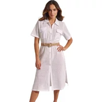Mid-length beach shirt dress for women Selmark Complementos