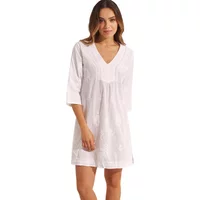 Embroidered beach tunic for women Selmark Complementos