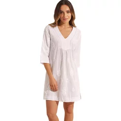 Embroidered Beach Tunic For Women Selmark Complementos