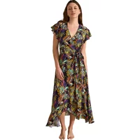 Langes Sommer-Wickelkleid für Damen Selmark Jade