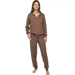 Women's Polo Neck Pyjama Set Selmark P108 Minimal Premium
