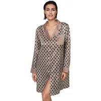 Long sleeve nightdress for women Selmark P116 Satin Sublime