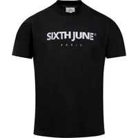T-shirt with bordered Paris logo Sixth June
