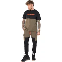 Regular two-tone T-shirt with embroidered logo Sixth June