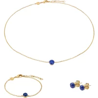 Halskette, Armband und Ohrringe aus lapis-lazuli für Damen Sloya Aurora