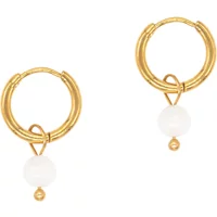 Moonstone hoop earrings for women Sloya Serena
