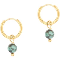 African turquoise hoop earrings for women Sloya Serena
