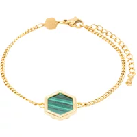 Malachite stone bracelet for women Sloya Hexalia