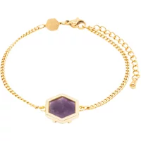 Amethyst Stone Bracelet for Women Sloya Hexalia