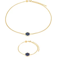 Halskette und Armband aus Lapislazuli für Frauen Sloya Hexalia